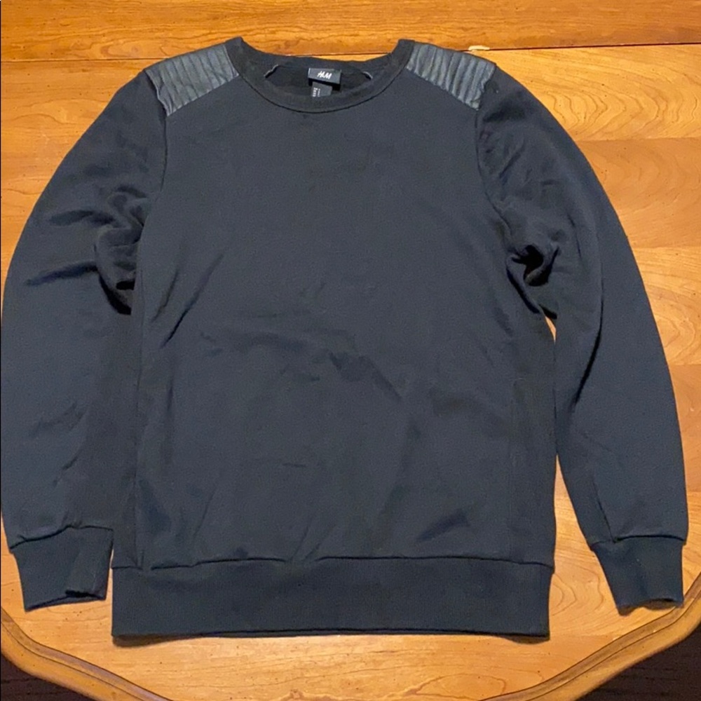 Like new H&M sweater with leather features
